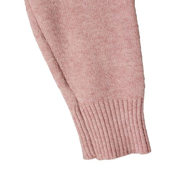 Evelin Italian Cable Knit Sweater Womens M Pink Vneck Long Sleeve Modal Barbie - Picture 5 of 10